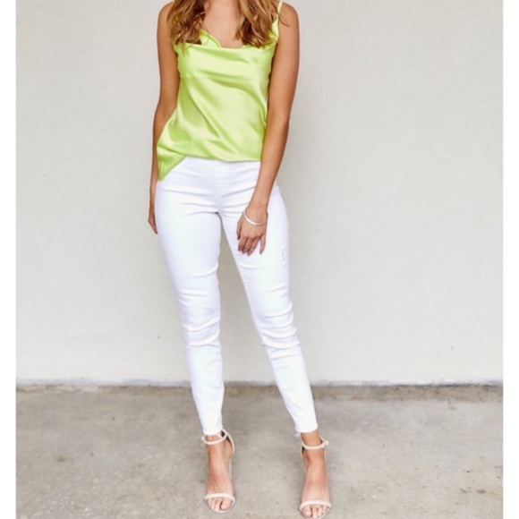 Spanx Distressed White Skinny Jeans - Picture 4 of 7